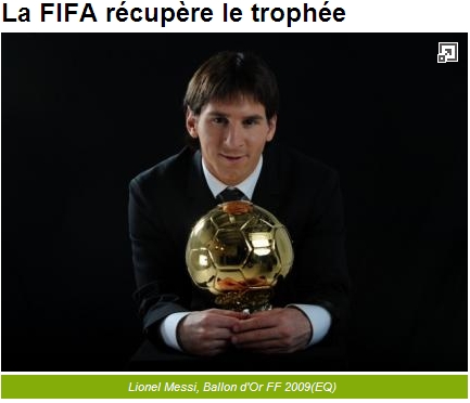 國際足聯和《法國足球》確認足球先生/金球獎合并