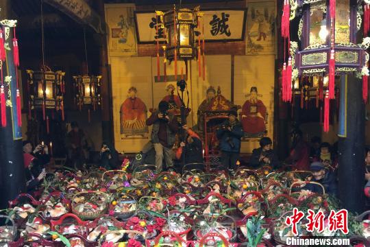 浙江省杭州市淳安縣金峰鄉朱家村“豬頭祭祖”現場。金峰鄉供圖 、 攝